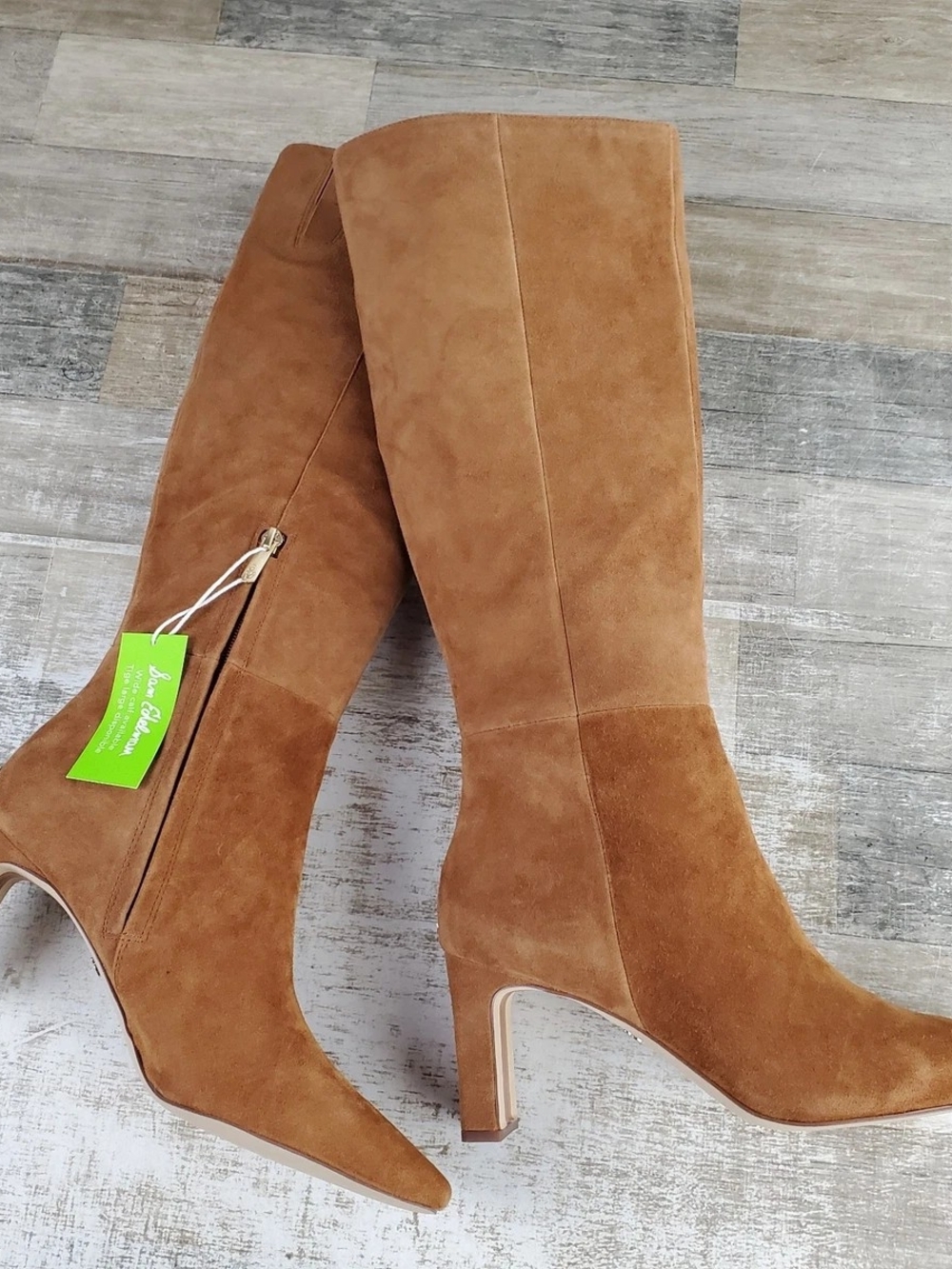 Over-the-Knee Suede Boots in Chestnut - Women